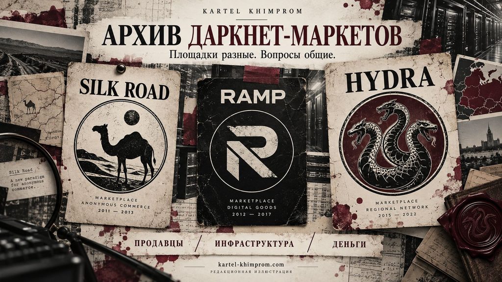 An illustration of the world’s largest darknet marketplaces