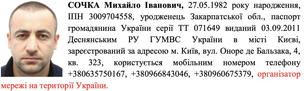 Сочка Михаил Иванович информация из МВД Украины